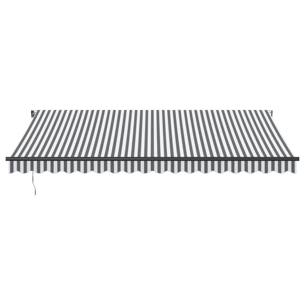 Tenda na automatsko uvlačenje antracit i bijela 450 x 350 cm