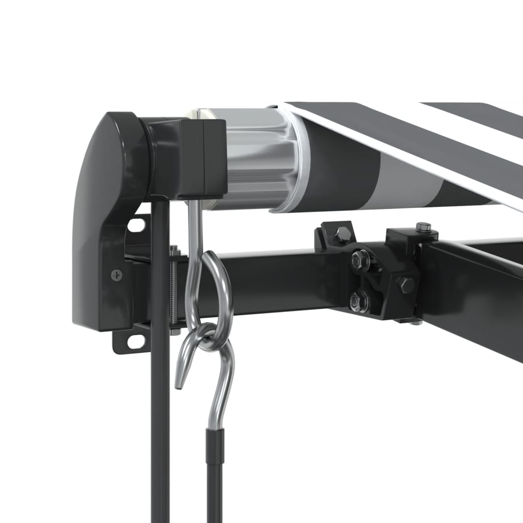 Tenda na automatsko uvlačenje antracit i bijela 450 x 350 cm