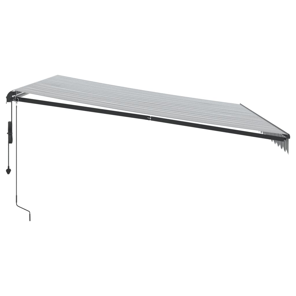 Tenda na automatsko uvlačenje LED antracit i bijela 450x350 cm