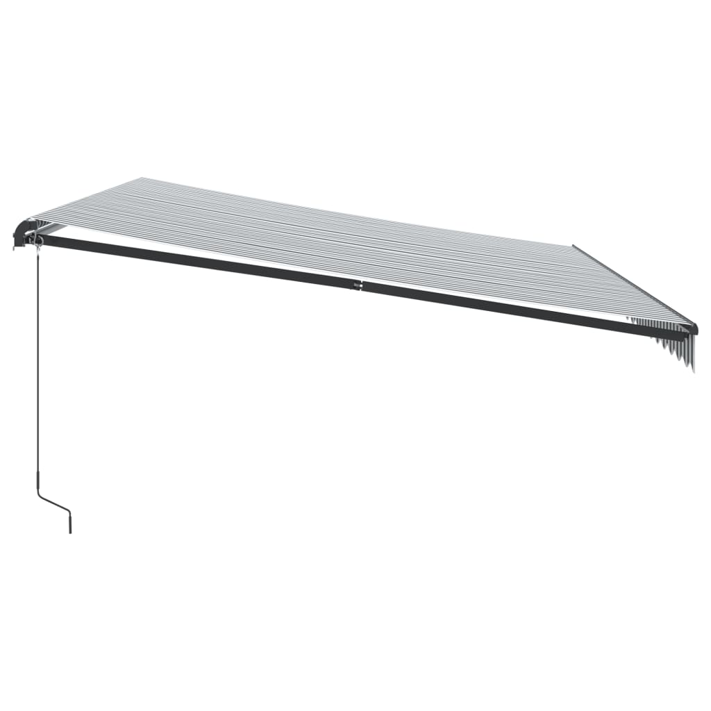 Tenda na ručno uvlačenje antracit i bijela 500 x 350 cm