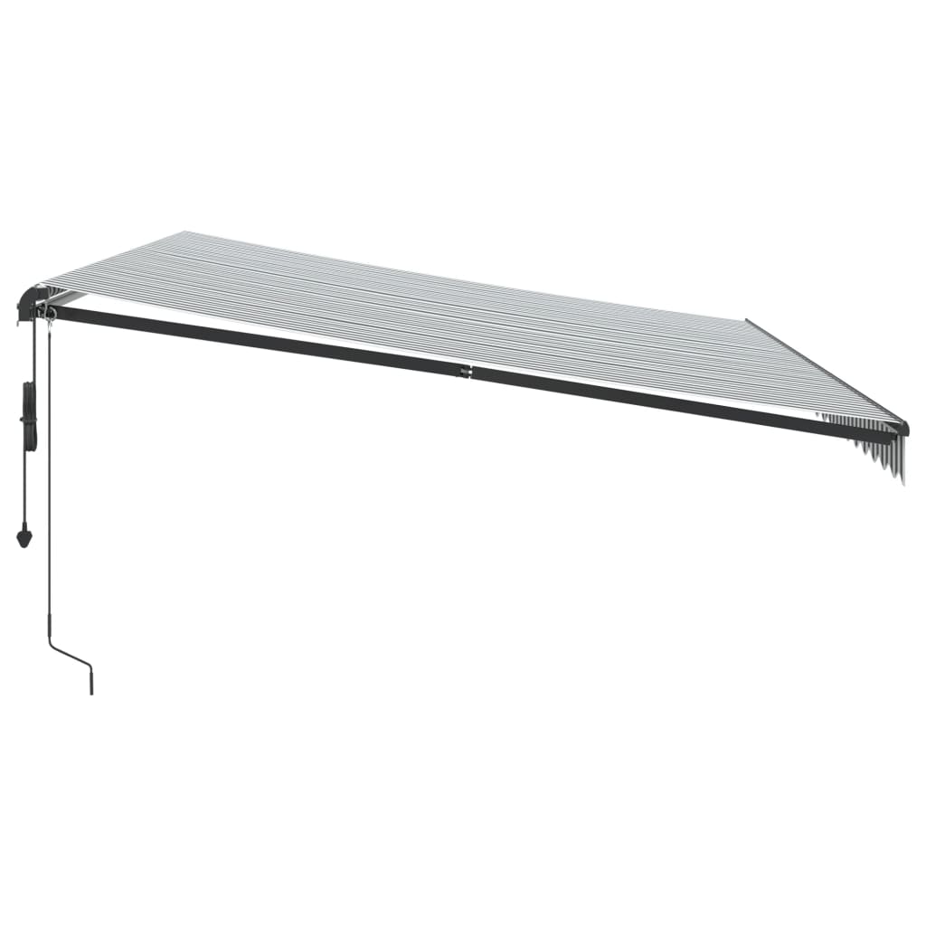 Tenda na automatsko uvlačenje antracit i bijela 500 x 350 cm