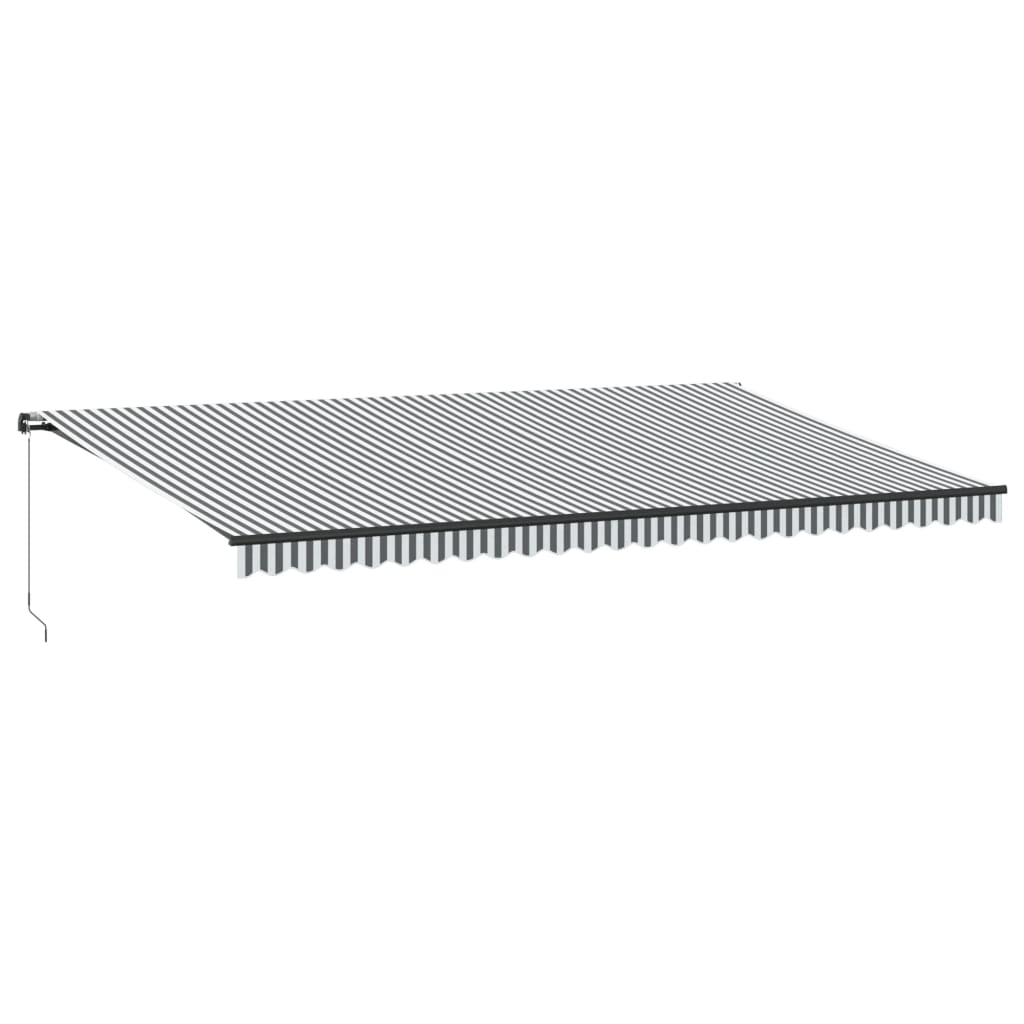 Tenda na ručno uvlačenje s LED antracit i bijela 600 x 350 cm
