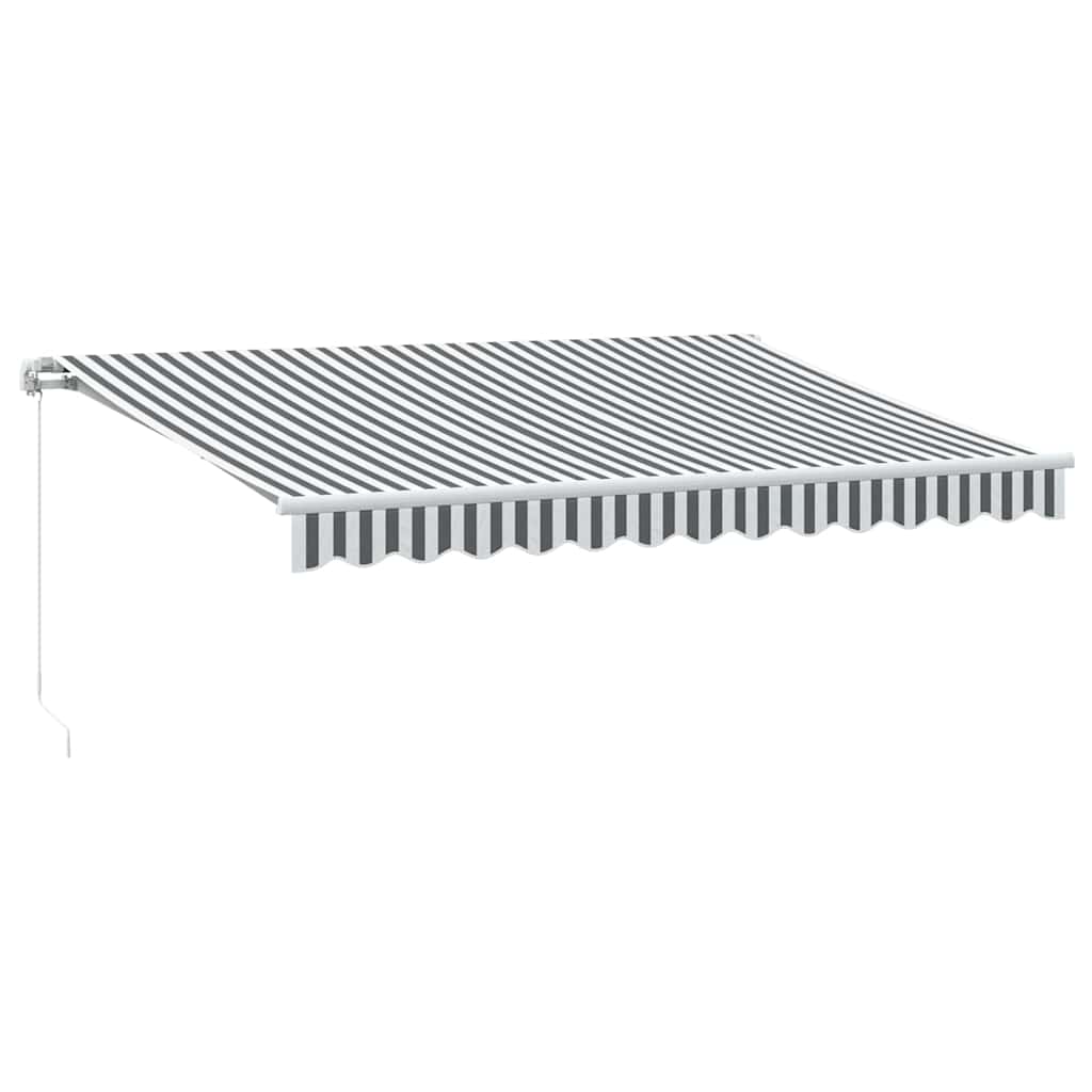 Tenda na ručno uvlačenje antracit i bijela 350 x 250 cm
