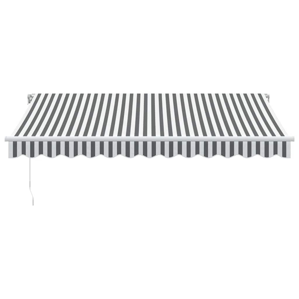 Tenda na ručno uvlačenje antracit i bijela 350 x 250 cm