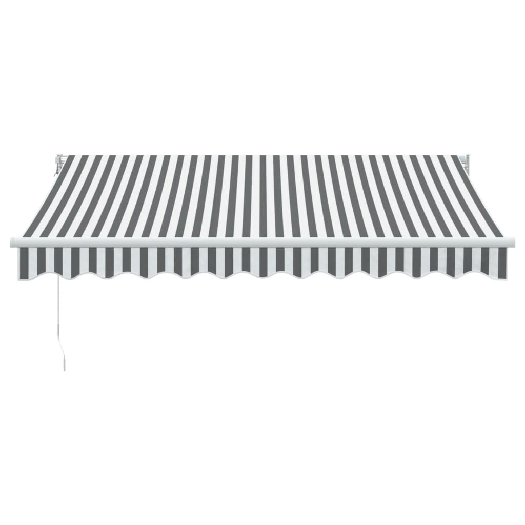 Tenda na uvlačenje antracit i bijela 3x2,5 m tkanina i aluminij