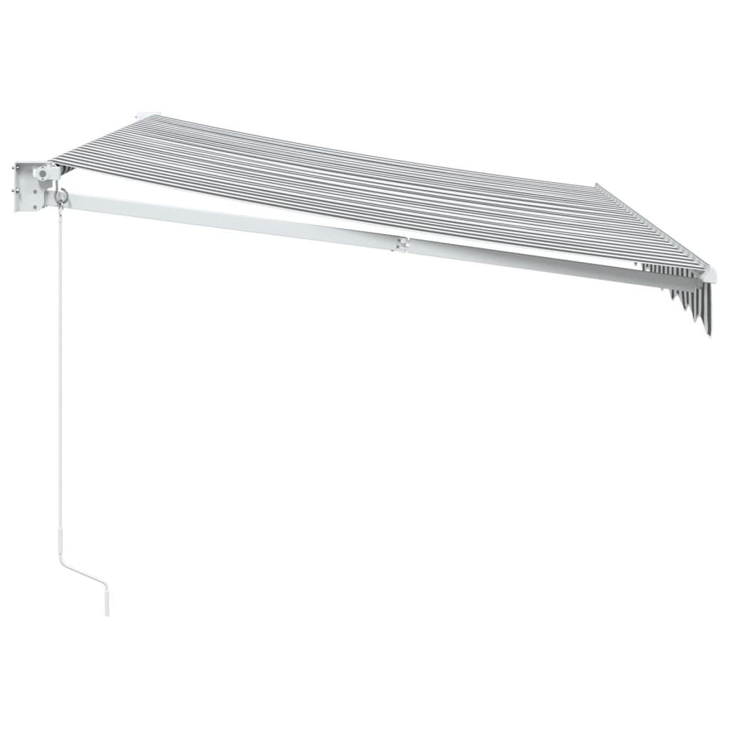 Tenda na uvlačenje antracit i bijela 3x2,5 m tkanina i aluminij