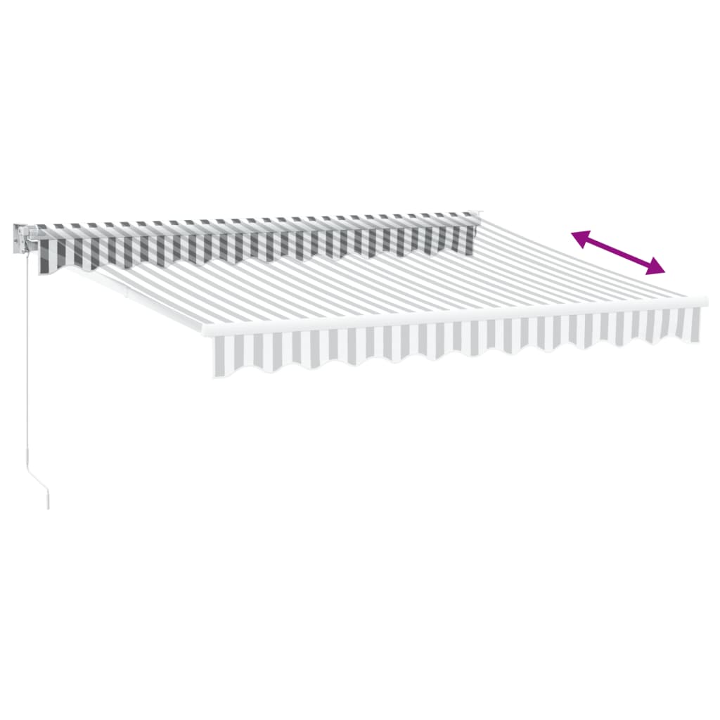 Tenda na uvlačenje antracit i bijela 3x2,5 m tkanina i aluminij