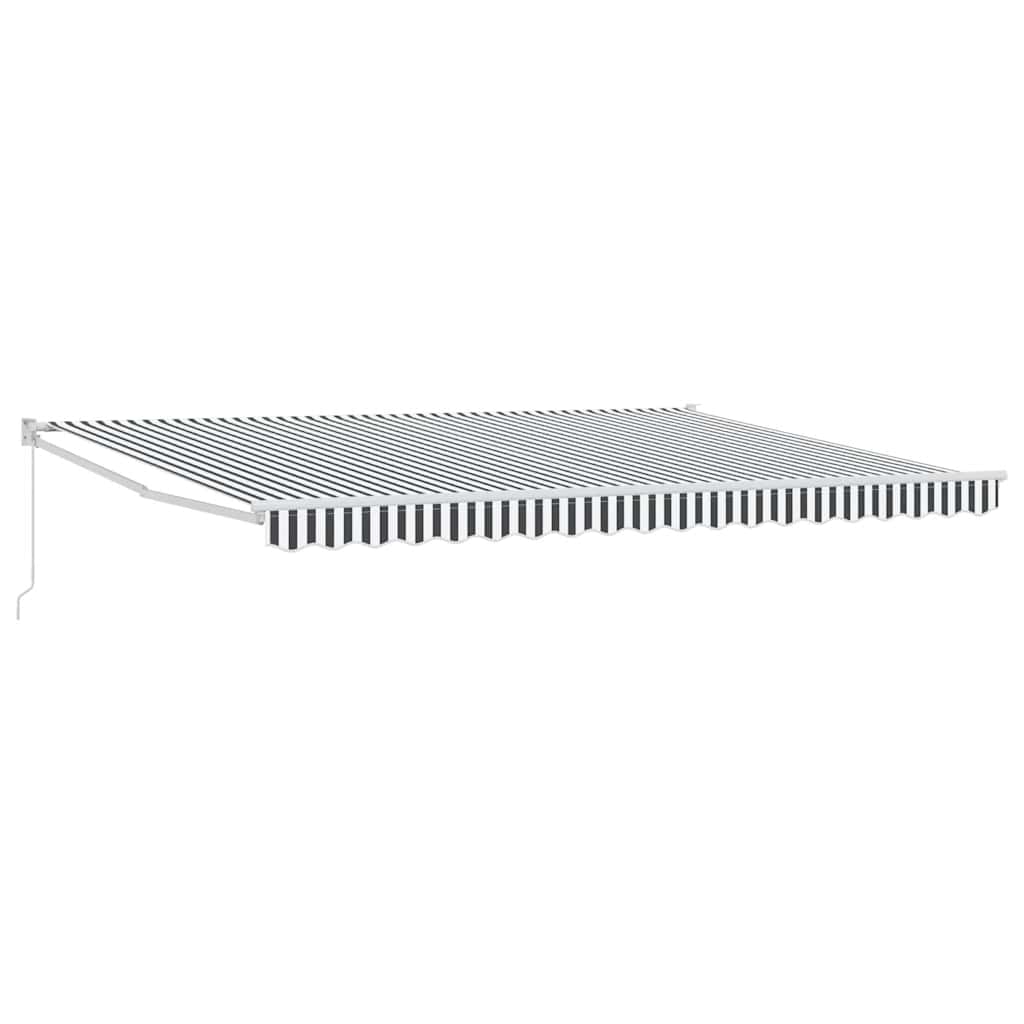 Tenda na uvlačenje antracit-bijela 4,5x3 m tkanina i aluminij
