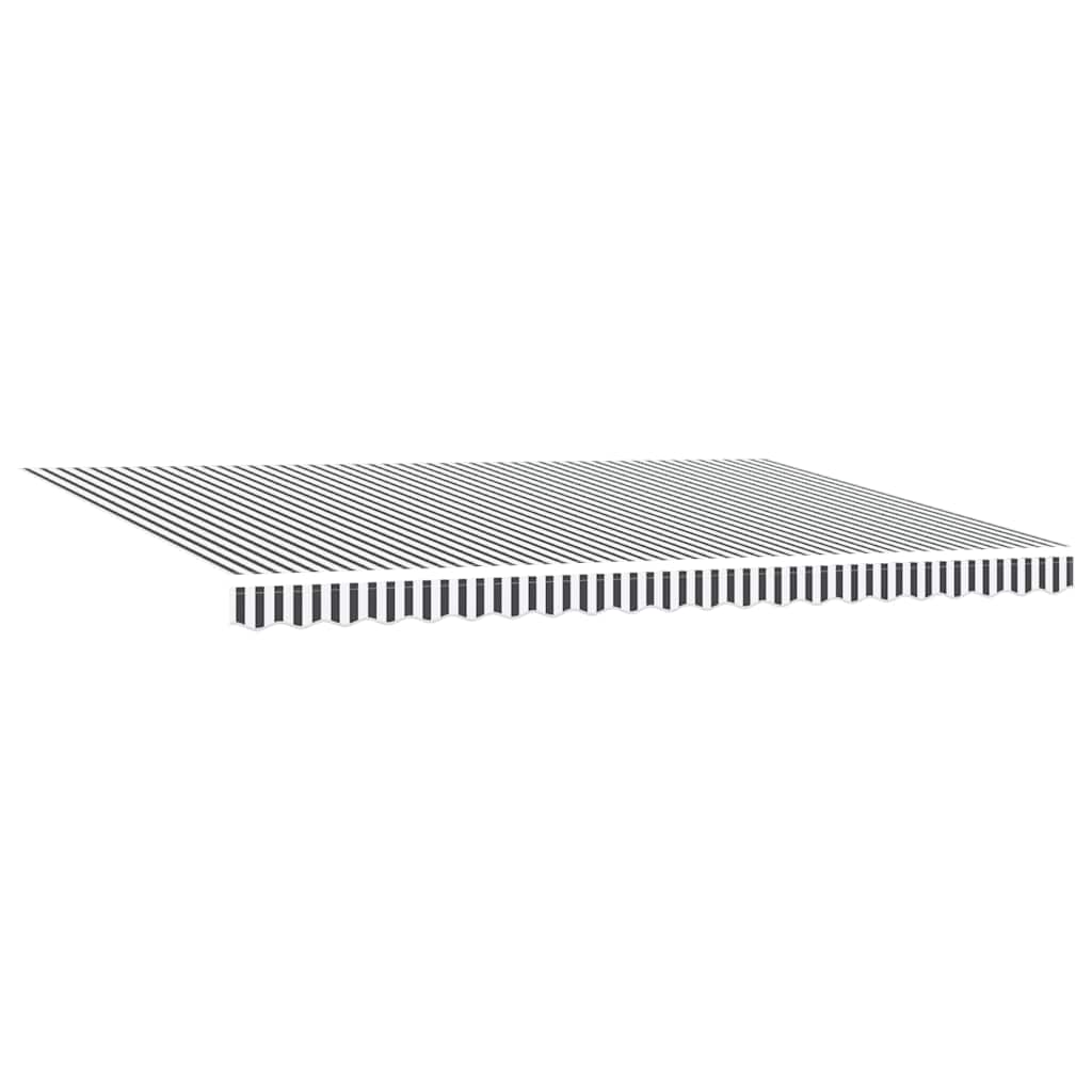 Tenda na uvlačenje antracit-bijela 5x3 m od tkanine i aluminija