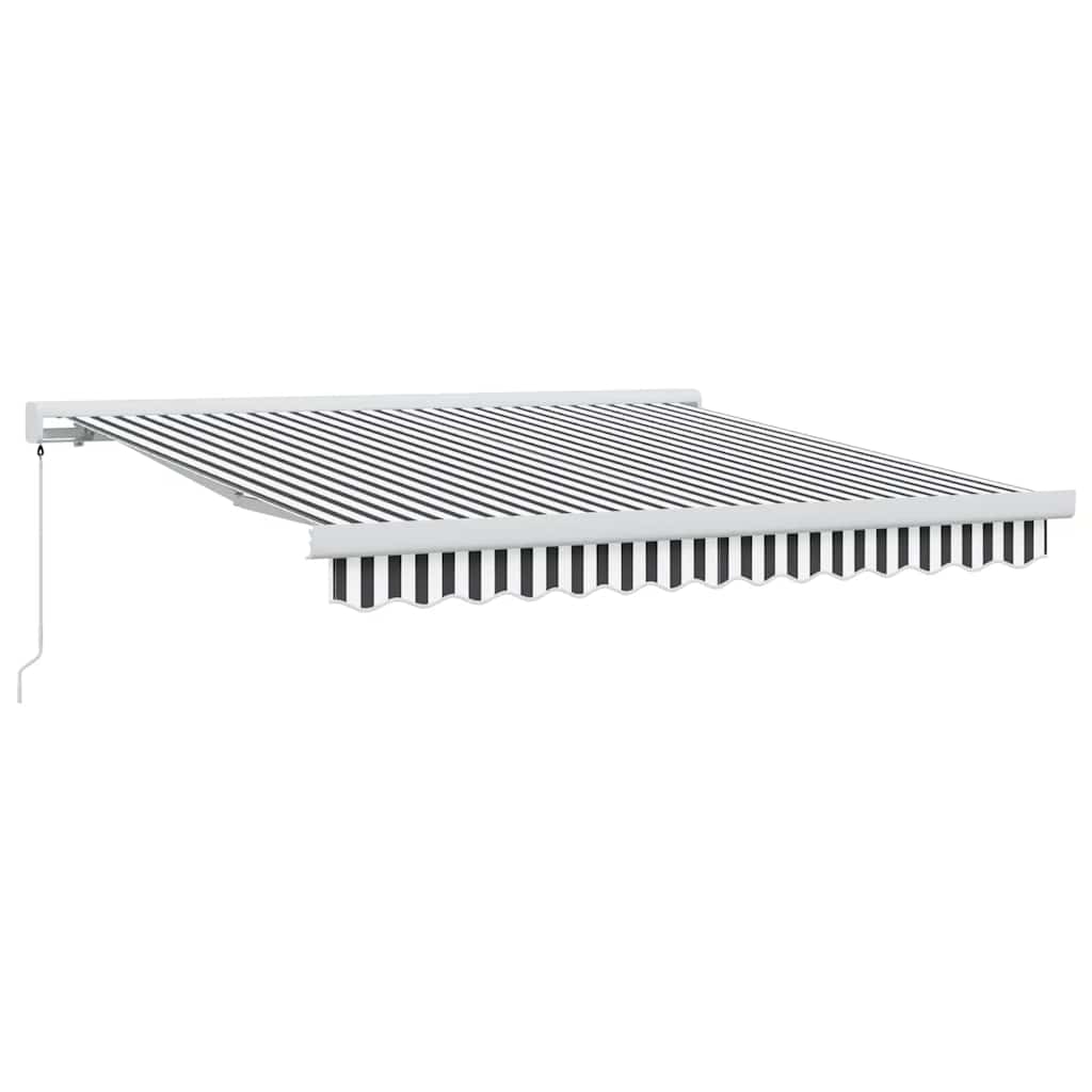 Tenda na uvlačenje antracit i bijela 3x2,5 m tkanina i aluminij