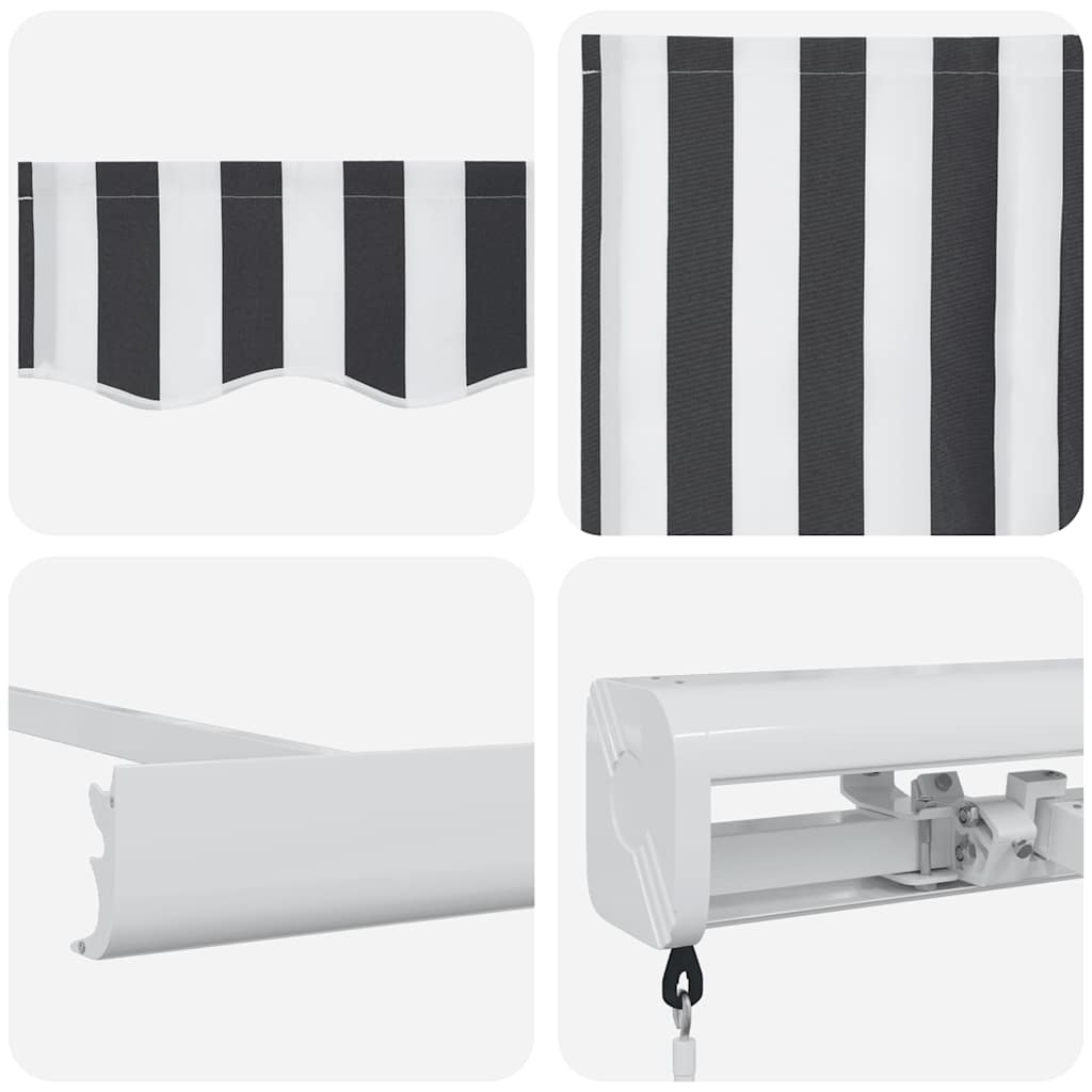 Tenda na uvlačenje antracit i bijela 3x2,5 m tkanina i aluminij