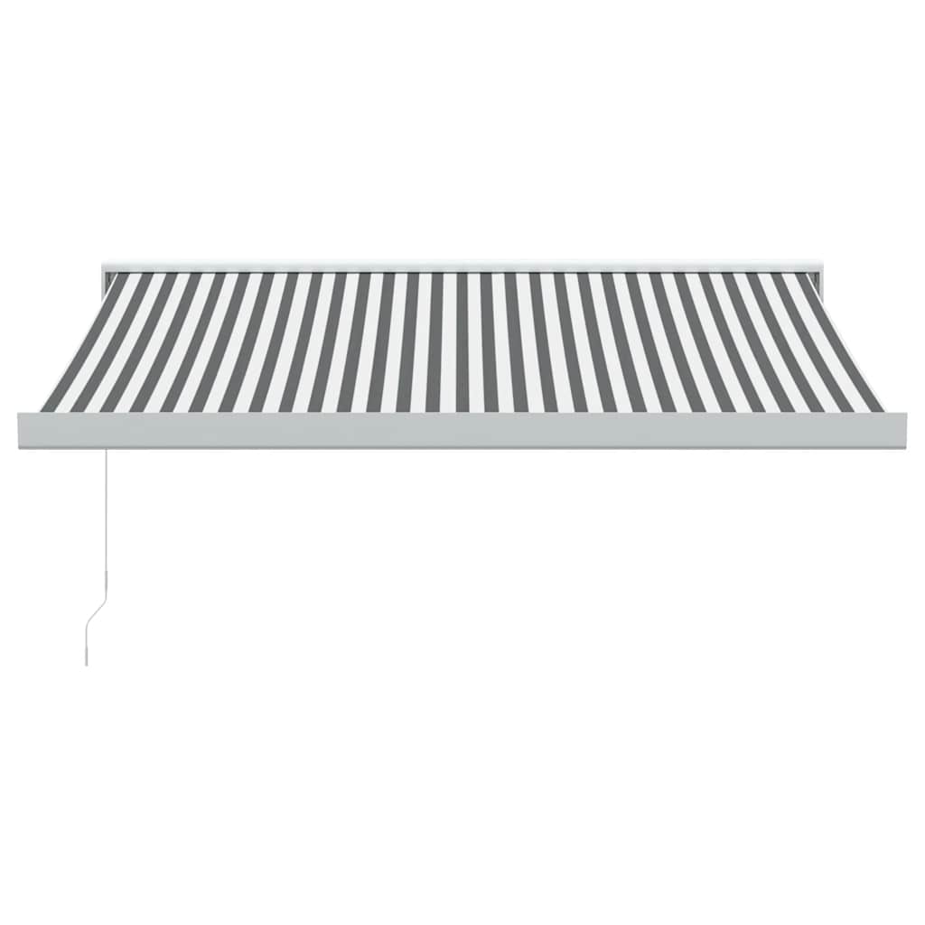 Tenda na uvlačenje antracit-bijela 3,5x2,5 m tkanina i aluminij