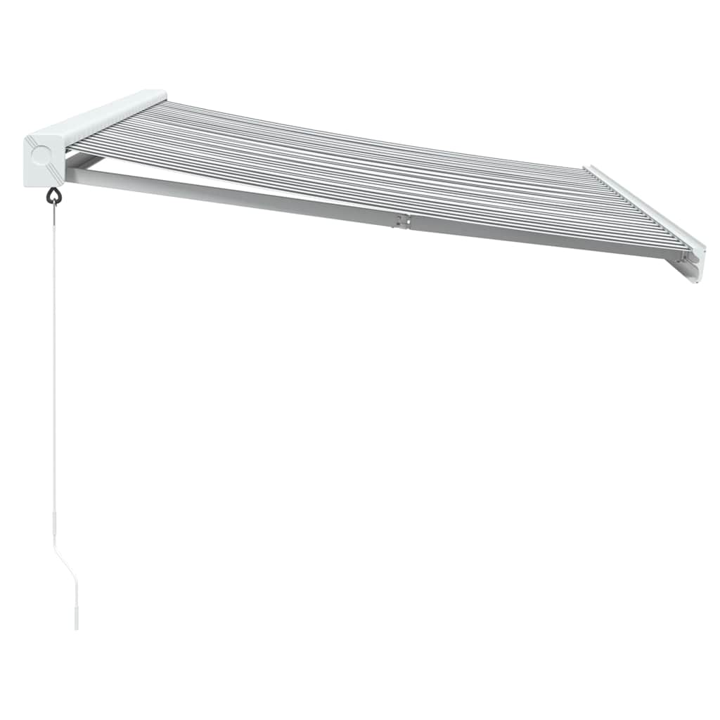 Tenda na uvlačenje antracit-bijela 3,5x2,5 m tkanina i aluminij