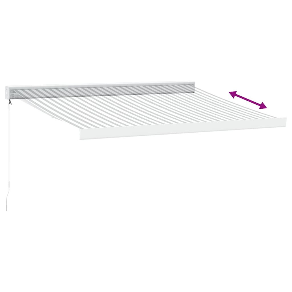 Tenda na uvlačenje antracit-bijela 3,5x2,5 m tkanina i aluminij