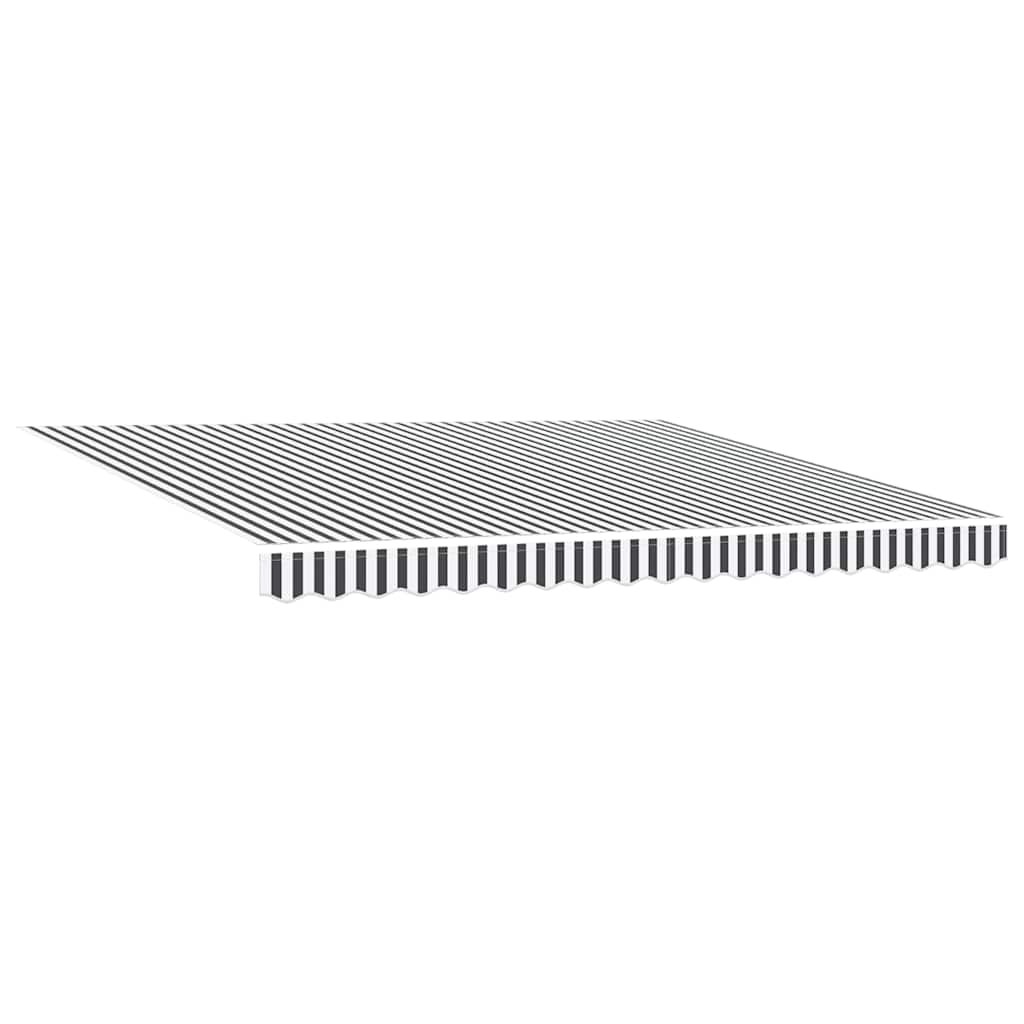 Tenda na uvlačenje antracit-bijela 4x3 m od tkanine i aluminija