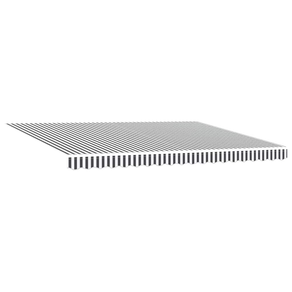 Tenda na uvlačenje antracit-bijela 4,5x3 m tkanina i aluminij