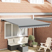 Skrovita tenda 300 x 250 cm Tkanina i Metal
