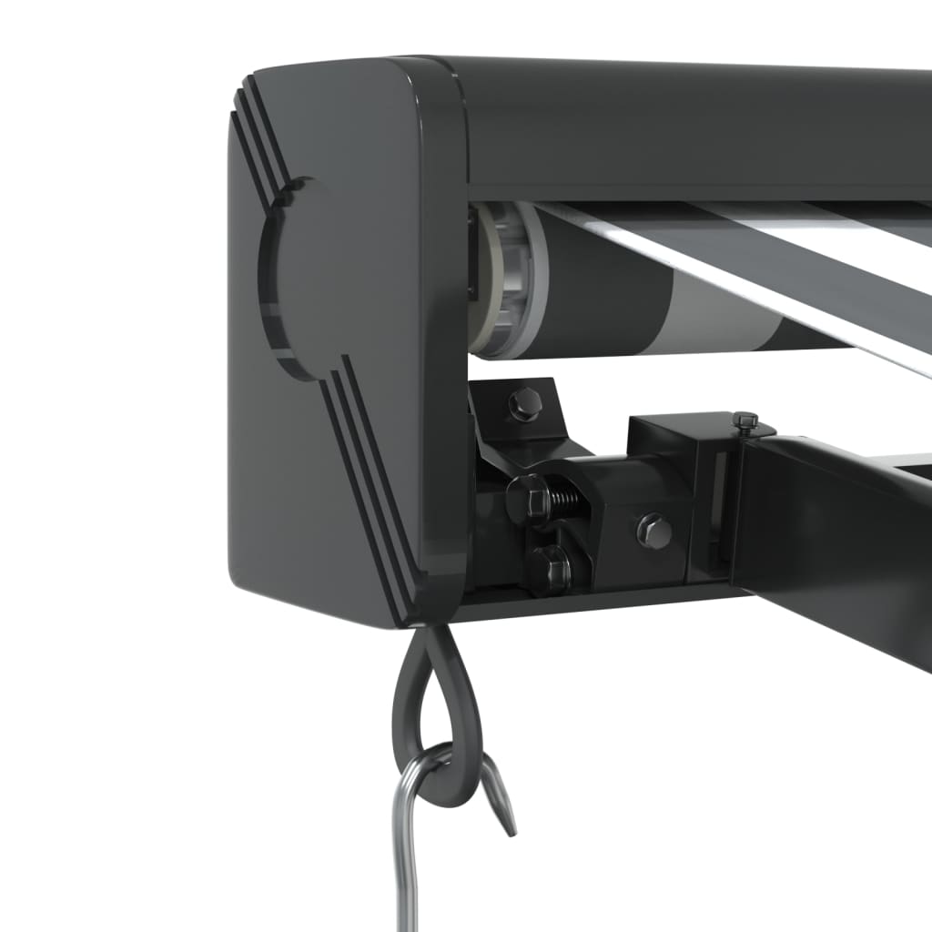 Tenda na uvlačenje antracit-bijela 3,5x2,5 m tkanina i aluminij
