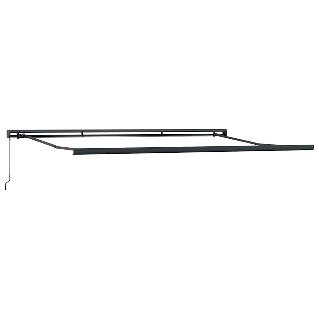 Tenda na uvlačenje antracit-bijela 4,5x3 m tkanina i aluminij