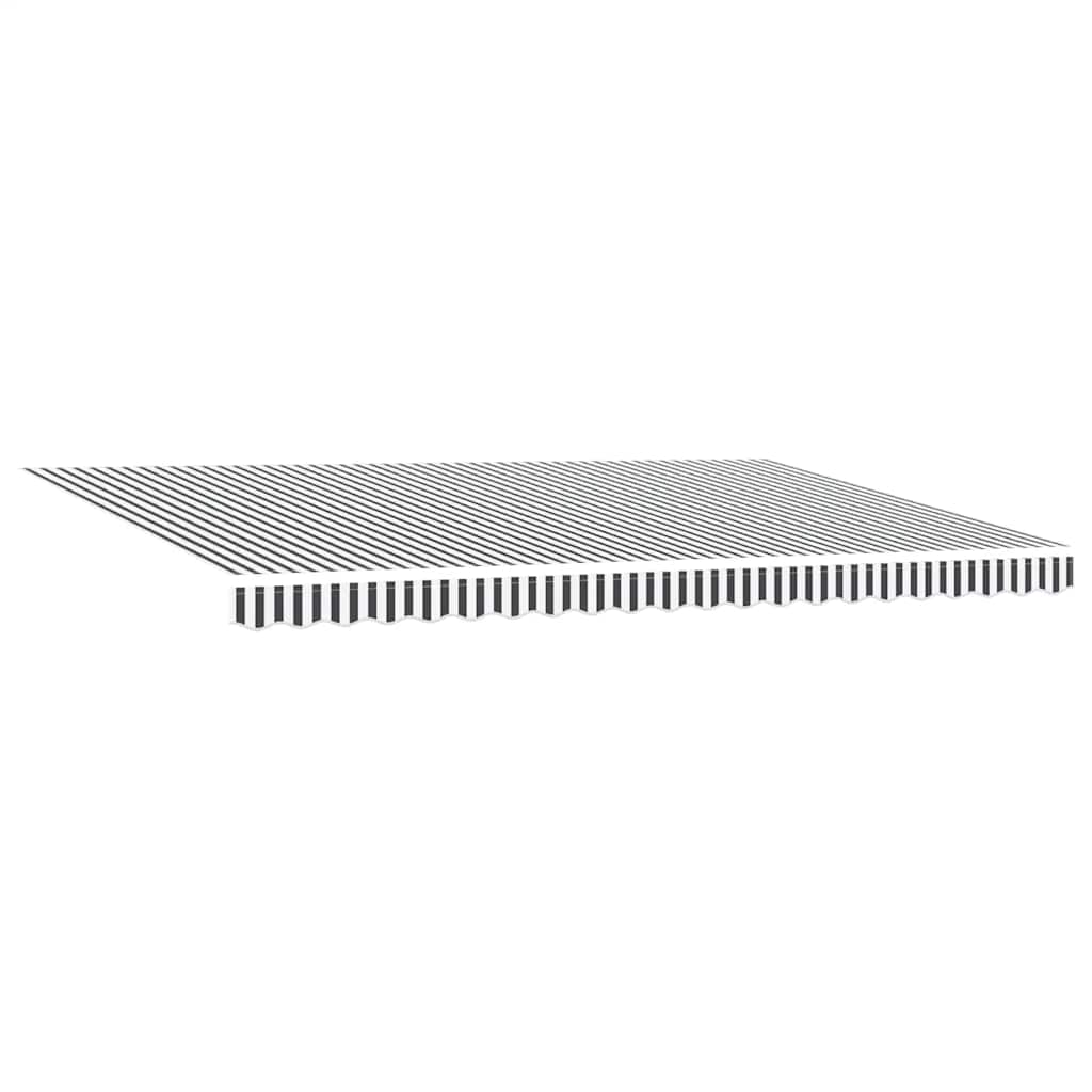 Tenda na uvlačenje antracit-bijela 5x3 m od tkanine i aluminija