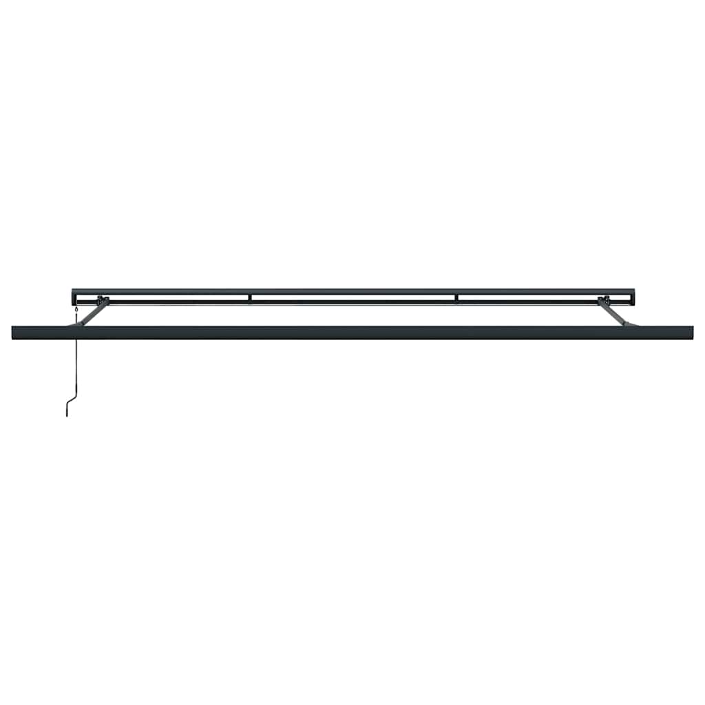 Tenda na uvlačenje antracit-bijela 5x3 m od tkanine i aluminija
