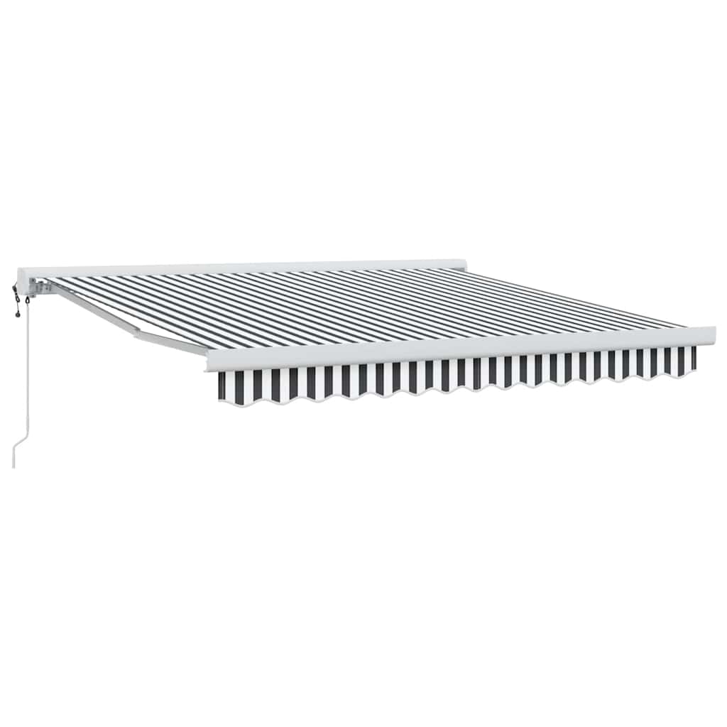 Tenda na uvlačenje antracit i bijela 3x2,5 m tkanina i aluminij