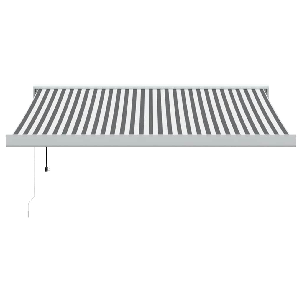 Tenda na uvlačenje antracit-bijela 3,5x2,5 m tkanina i aluminij