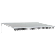 Tenda na uvlačenje antracit-bijela 4,5x3 m tkanina i aluminij