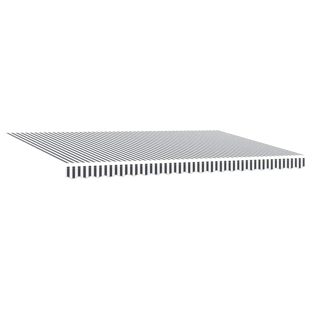 Tenda na uvlačenje antracit-bijela 5x3 m od tkanine i aluminija
