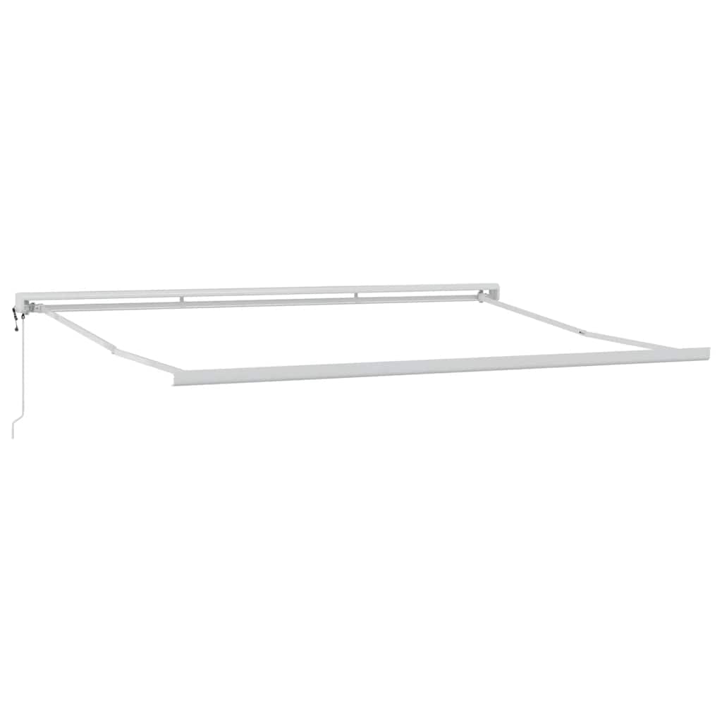 Tenda na uvlačenje antracit-bijela 5x3 m od tkanine i aluminija