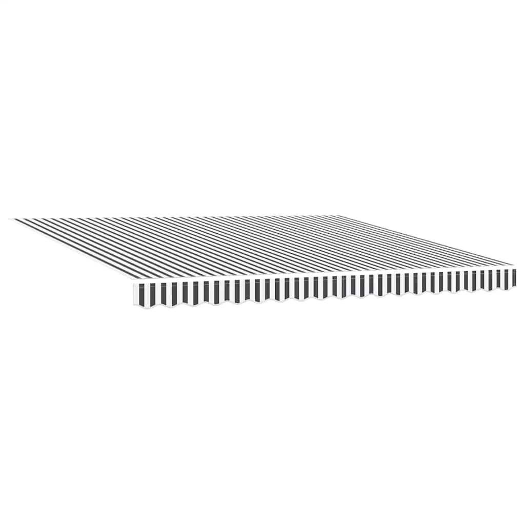 Tenda na uvlačenje antracit-bijela 4x3 m od tkanine i aluminija