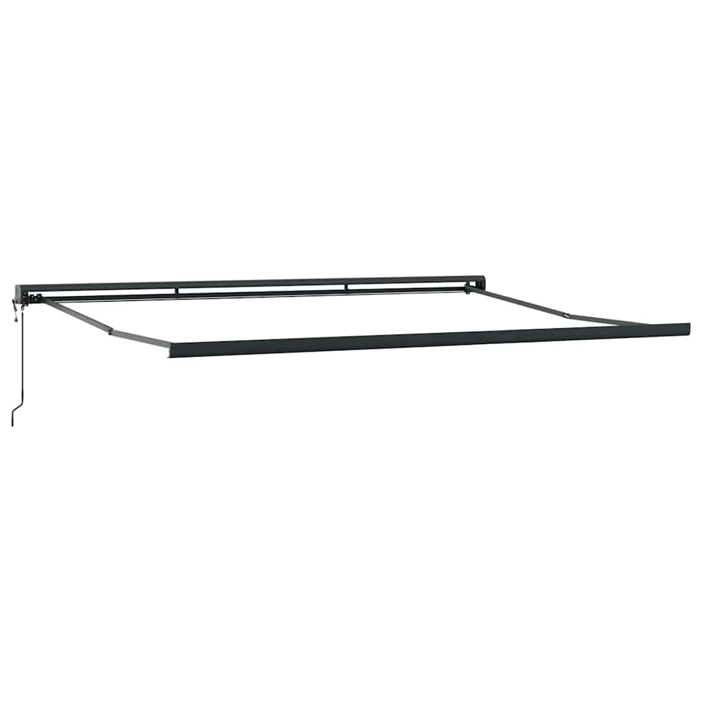 Tenda na uvlačenje antracit-bijela 4x3 m od tkanine i aluminija