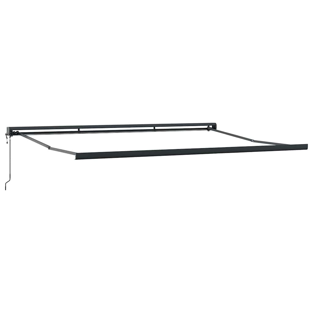 Tenda na uvlačenje antracit-bijela 4,5x3 m tkanina i aluminij