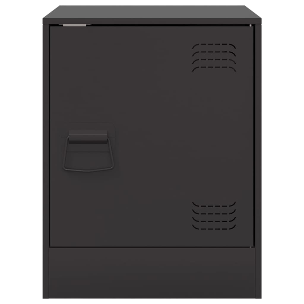 Noćni ormarići 2 kom crni 34,5 x 39 x 44 cm čelični