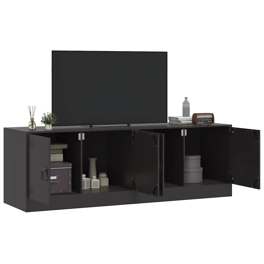 TV ormarići 2 kom crni 67 x 39 x 44 cm čelični
