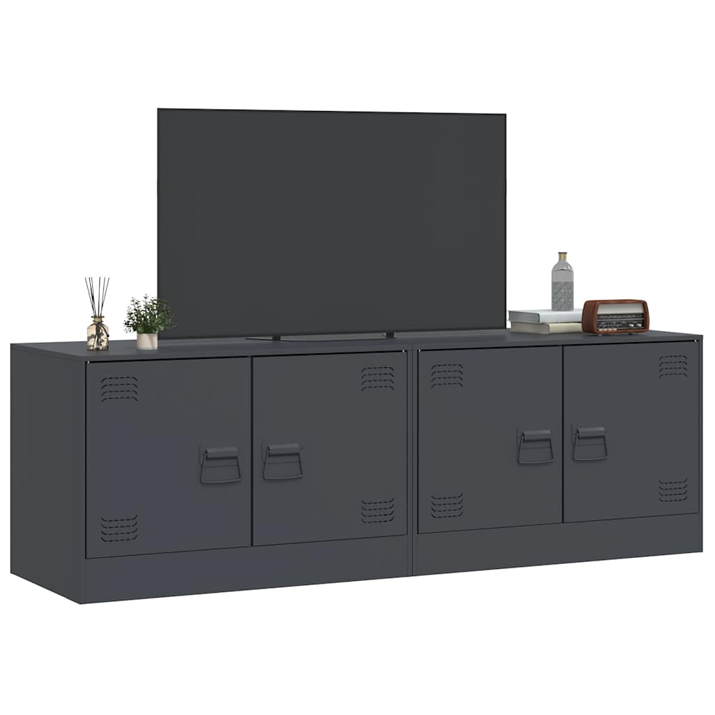 TV ormarići 2 kom antracit 67 x 39 x 44 cm čelični