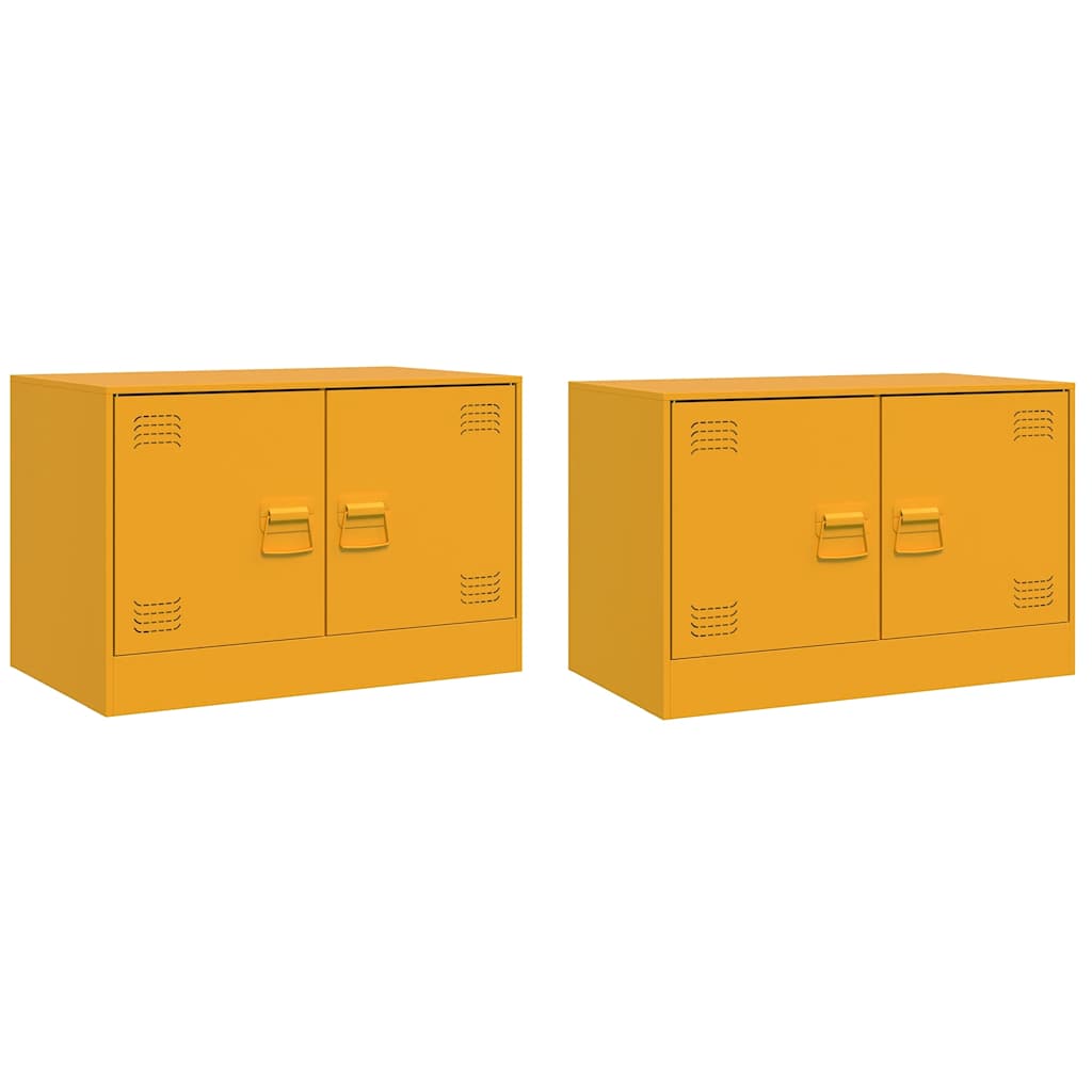TV ormarići 2 kom boja senfa 67 x 39 x 44 cm čelični