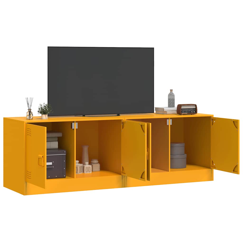 TV ormarići 2 kom boja senfa 67 x 39 x 44 cm čelični