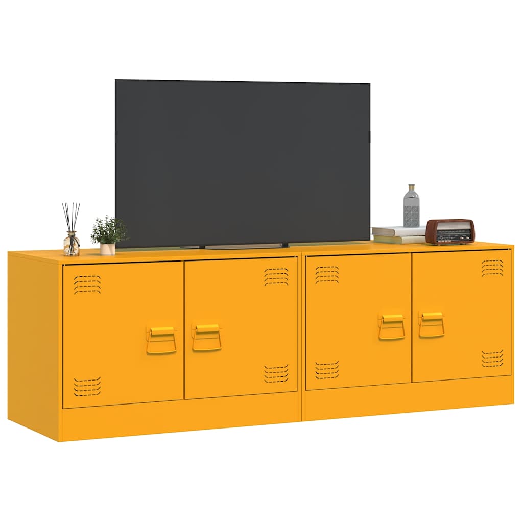 TV ormarići 2 kom boja senfa 67 x 39 x 44 cm čelični