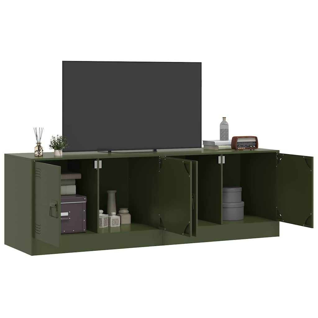 TV ormarići 2 kom maslinastozeleni 67 x 39 x 44 cm čelični