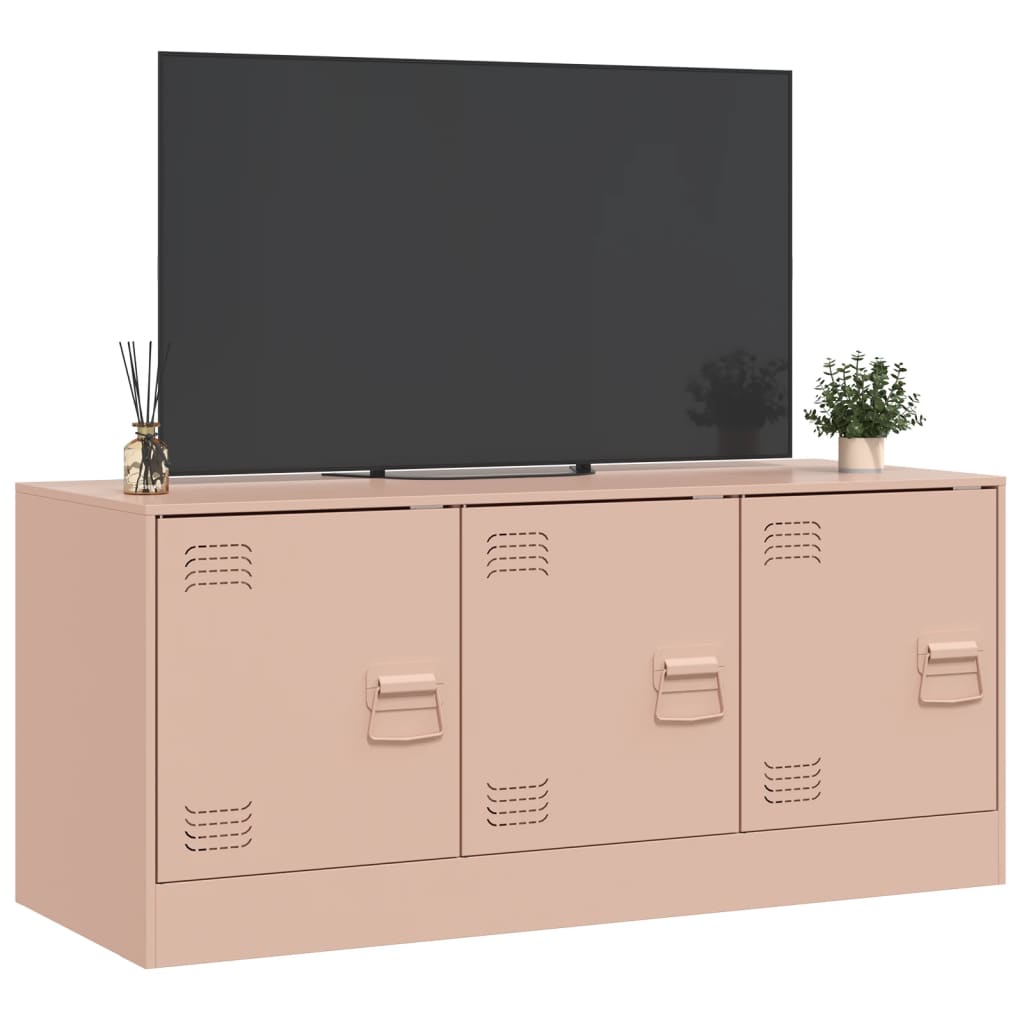 TV ormarić ružičasti 99 x 39 x 44 cm čelični