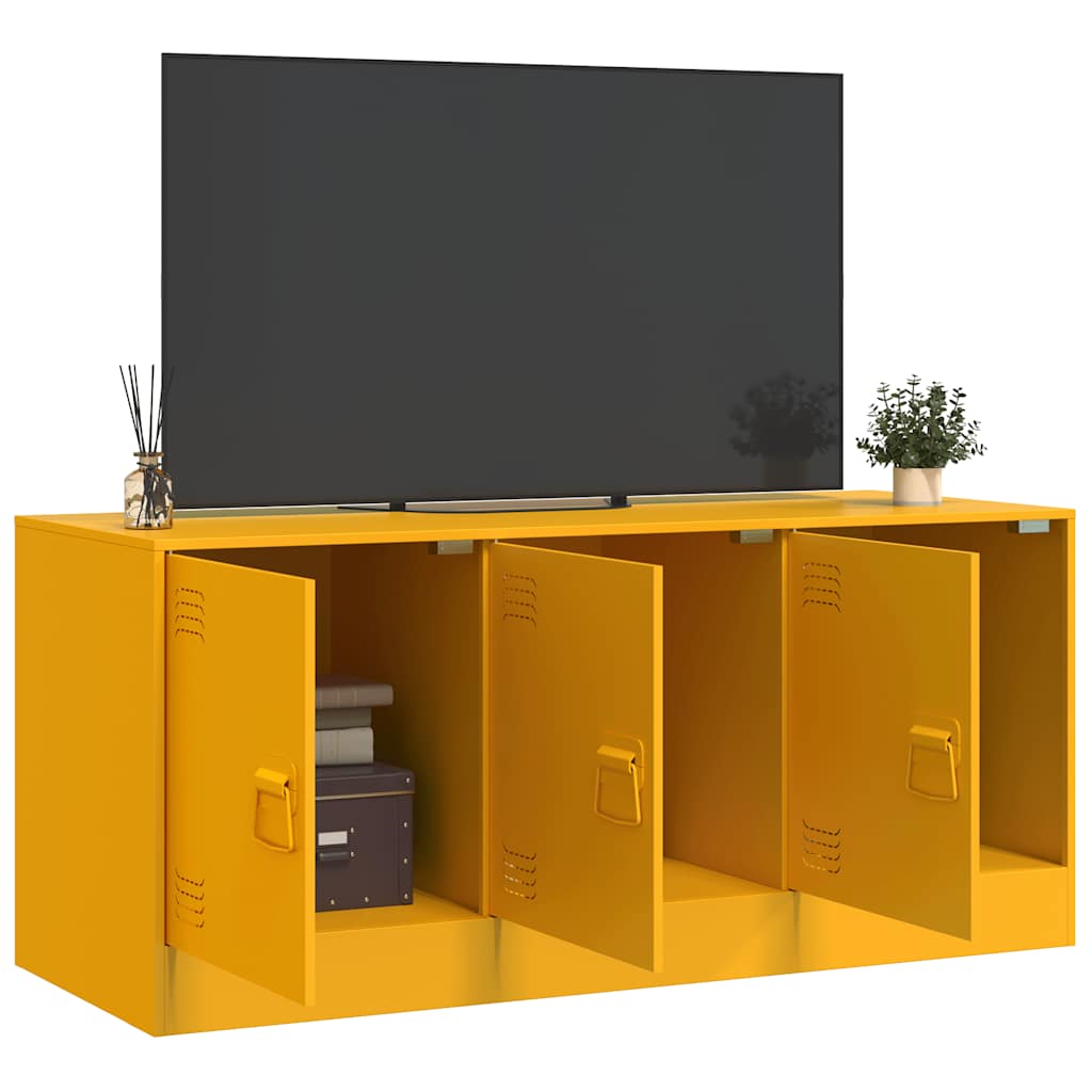 TV ormarić boja senfa 99 x 39 x 44 cm čelični