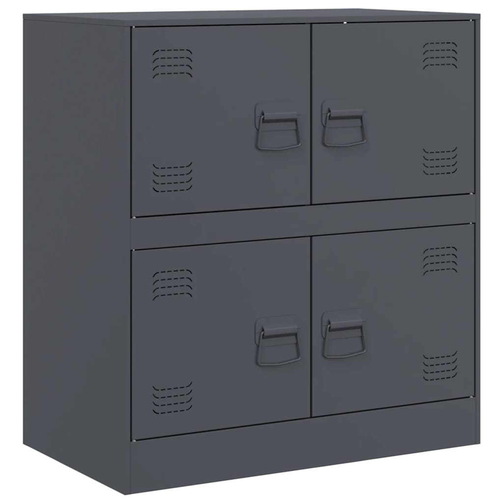 Komoda antracit 67 x 39 x 73 cm čelična