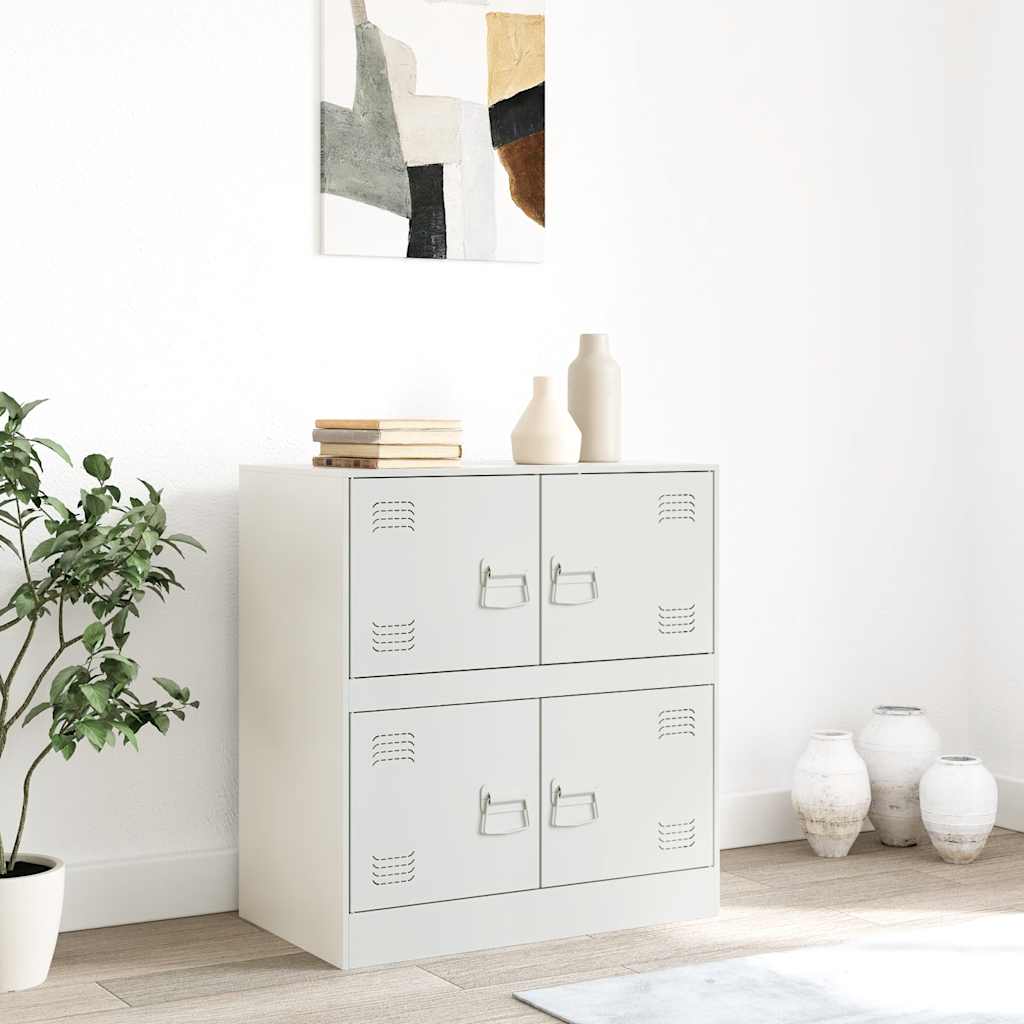 Komoda bijela 67 x 39 x 73 cm čelična