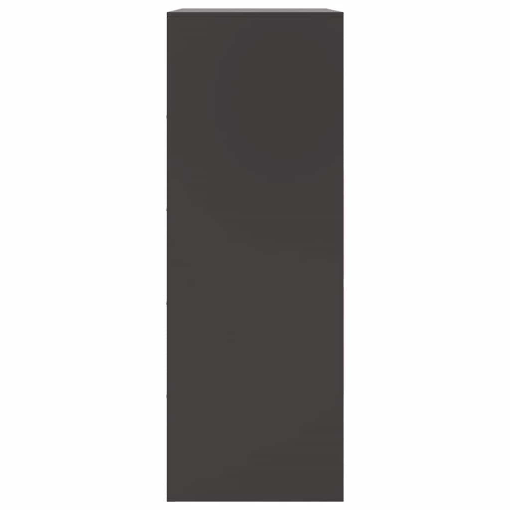 Komoda crna 67 x 39 x 107 cm čelična