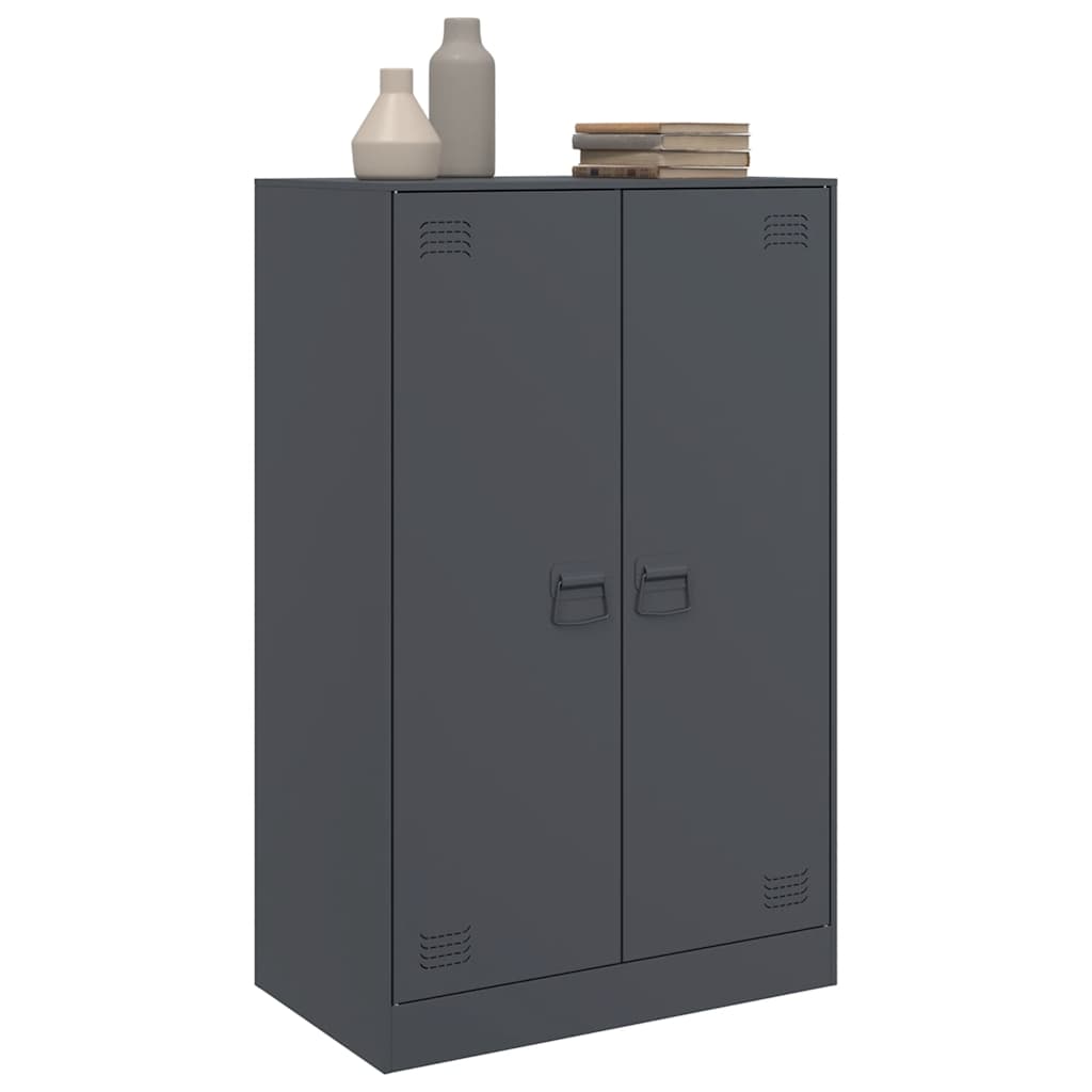 Komoda antracit 67 x 39 x 107 cm čelična