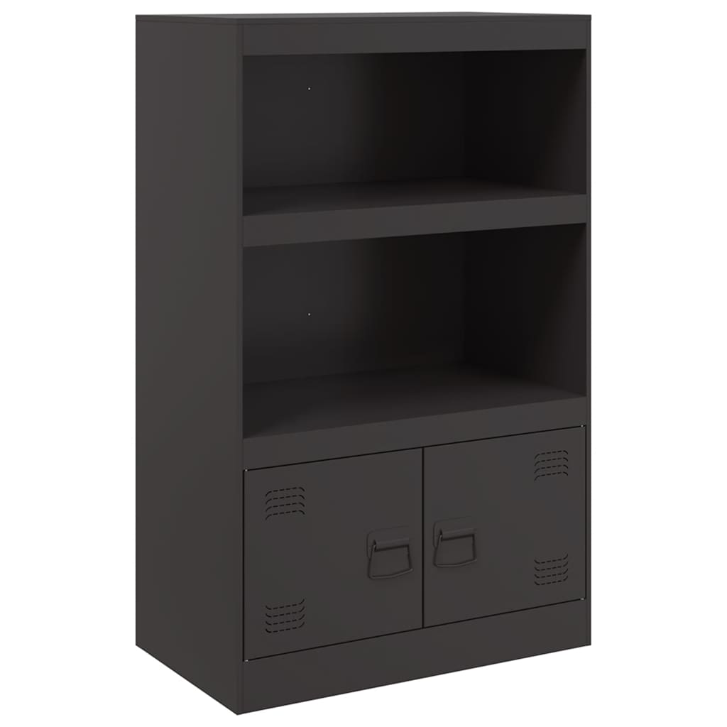 Komoda crna 67 x 39 x 107 cm čelična