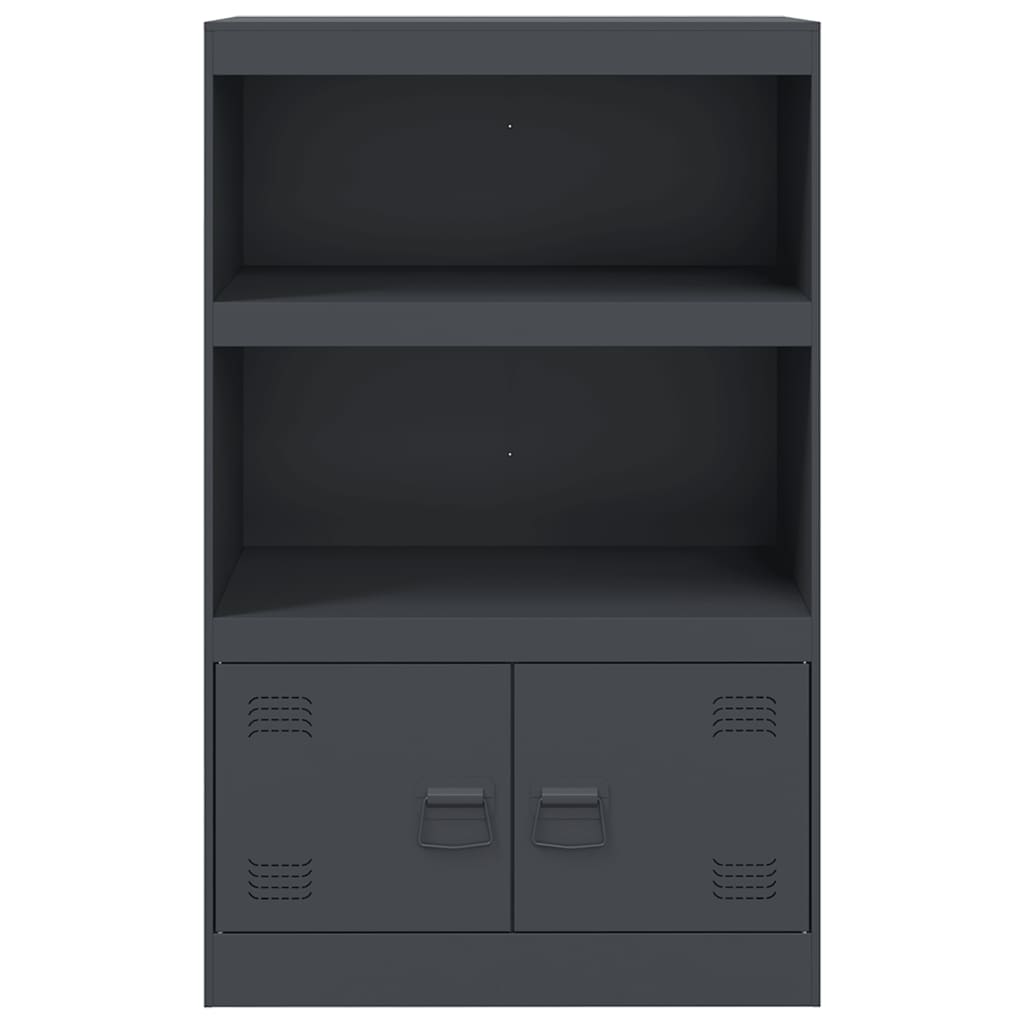 Komoda antracit 67 x 39 x 107 cm čelična