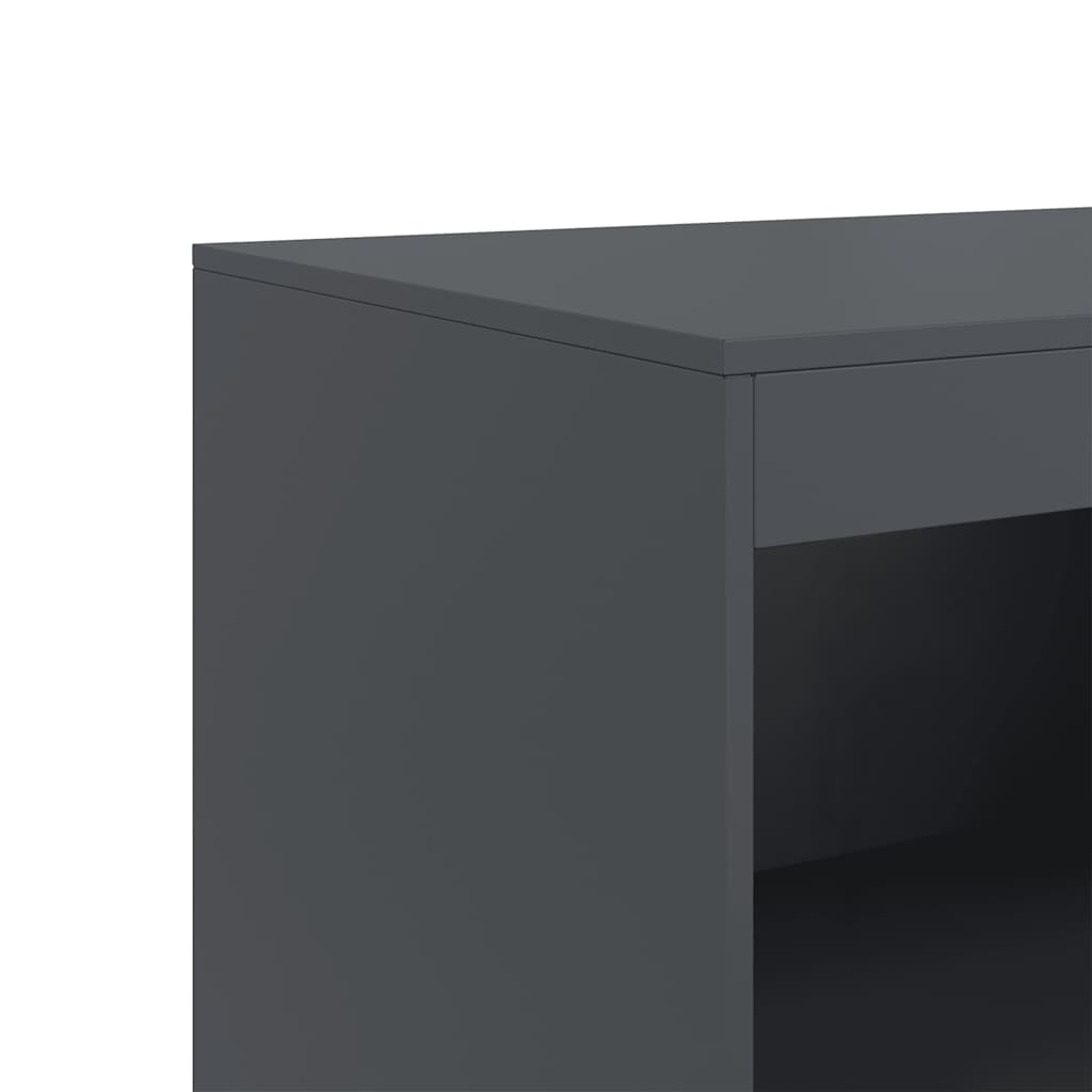 Komoda antracit 67 x 39 x 107 cm čelična