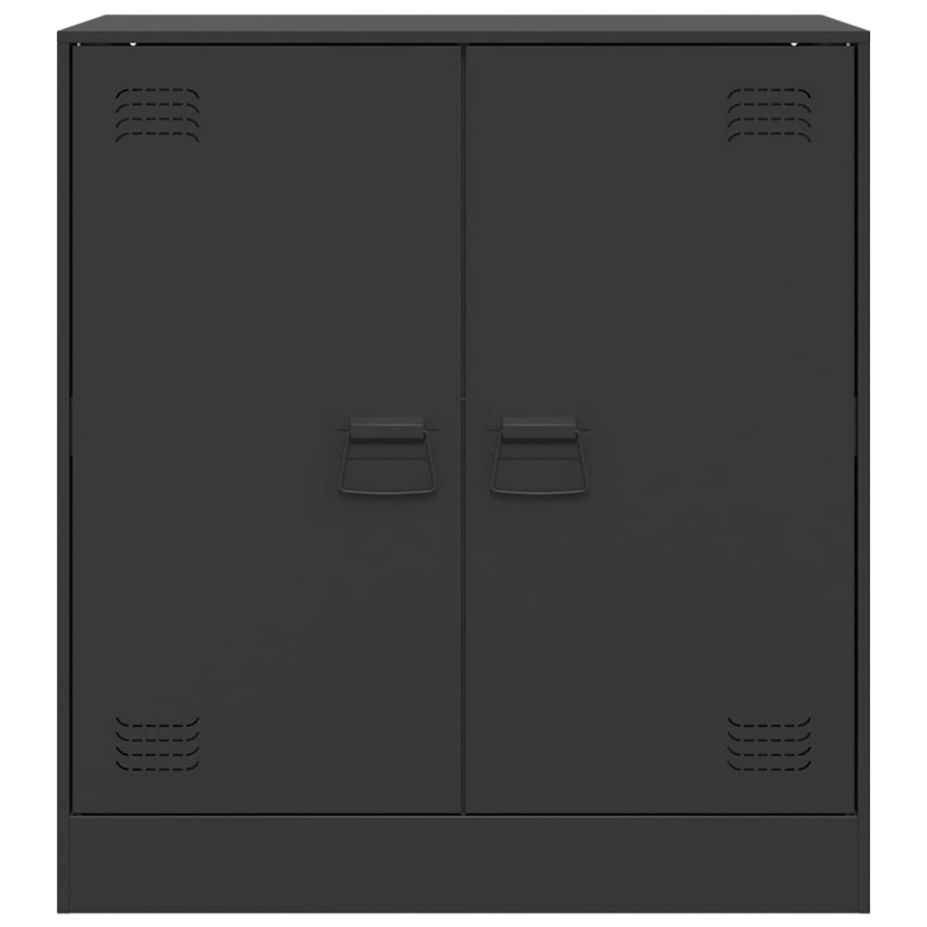 Komoda crna 67 x 39 x 73 cm čelična